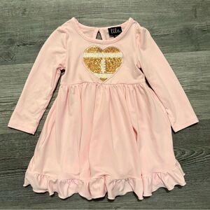 lilt Pink Dress with Heart Sequin Logo. Girls 2T. NWOT
